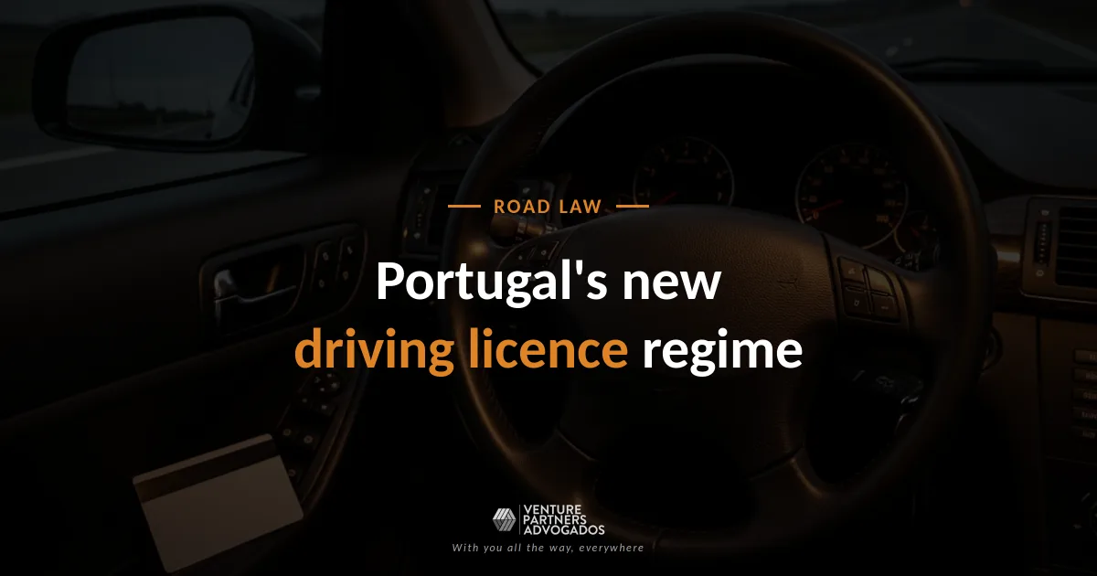 Steering wheel and road seen from inside a car, illustrating the new driving licence and driver-training regime